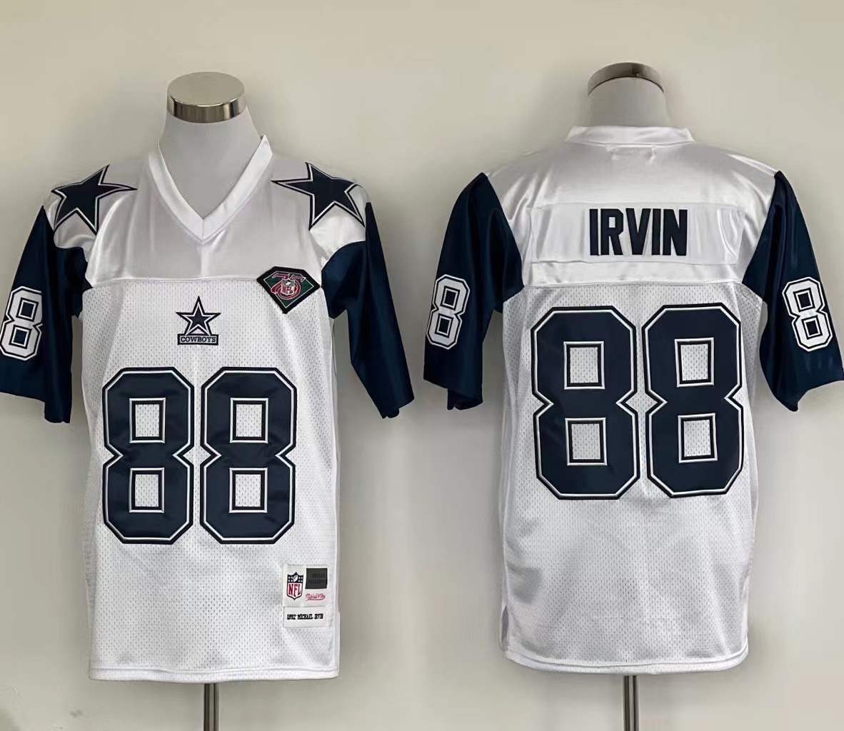 Men's Dallas Cowboys Michael Irvin Mitchell & Ness White Legacy Jersey Men's Dallas Cowboys Michael Irvin Mitchell & Ness White Legacy Jersey